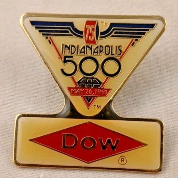 Vintage 1991 DOW Chemical Indianapolis 500 Sponsor Pin-NICE!